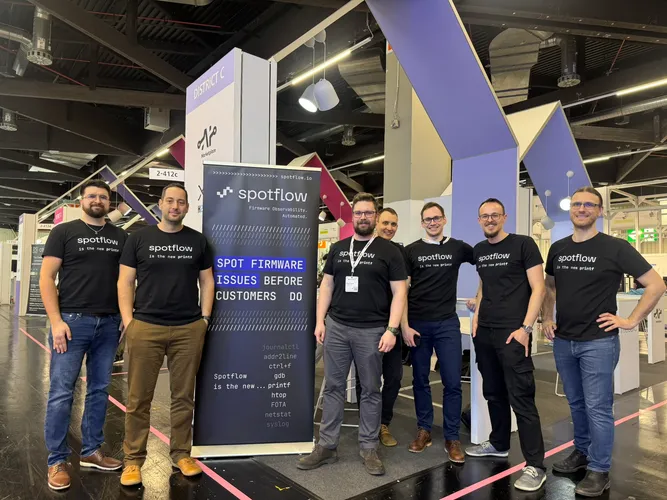 The Spotflow team at Embedded World 2026.