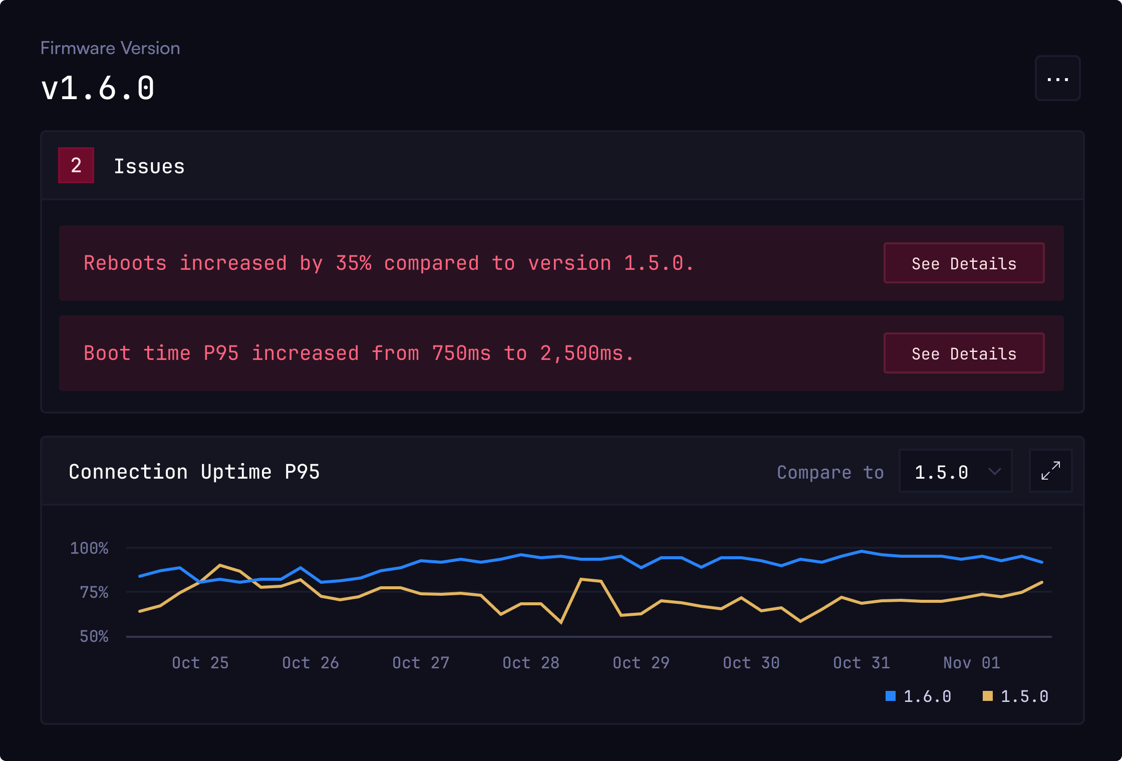 Firmware Comparison Screenshot
